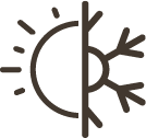 Cooling and heating icon