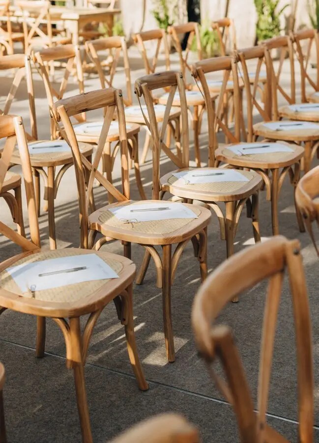 Conference seating prepared inside D'Orangerie