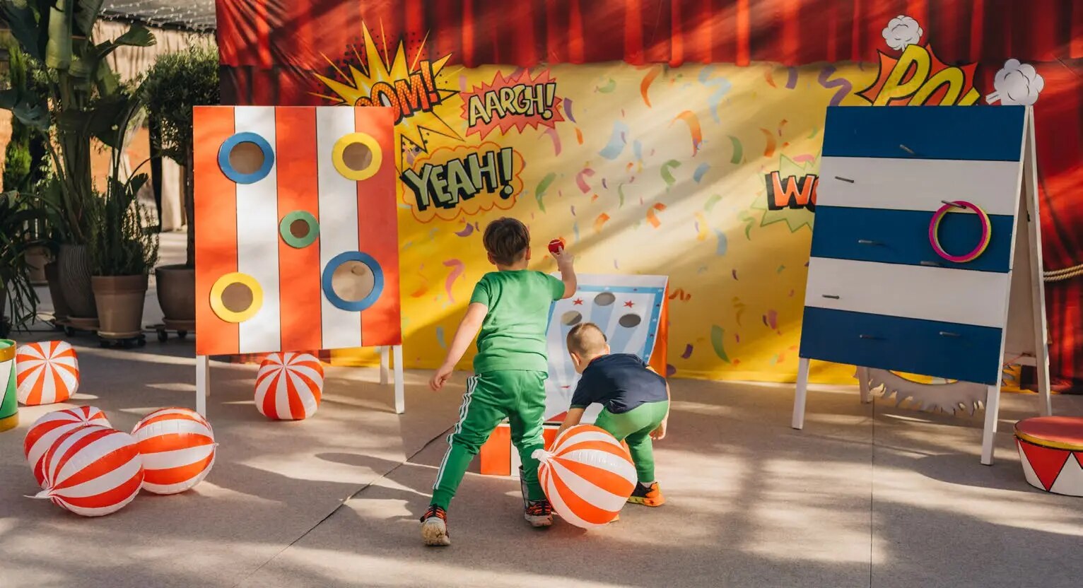 Outdoor games for a family celebration at D'Orangerie